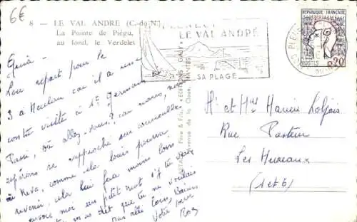 Ak Val André Côtes d’Armor, Pointe de Piegu, au fond, le Verdelet
