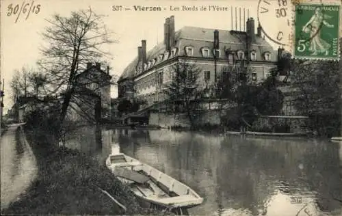 Ak Vierzon Cher, les Bords de l'Yevre