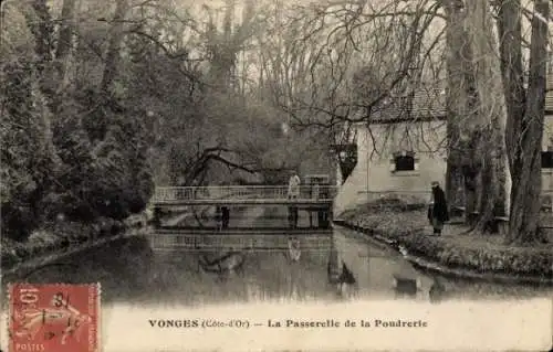 Ak Vonges Côte-d'Or, La Passerelle de la Poudrerie