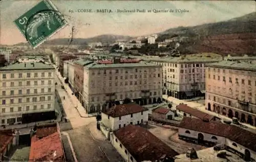 Ak Bastia Haute Corse, Boulevard Paoli, Quartier del'Opera