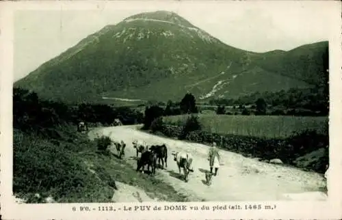 Ak Puy de Dôme, vom Fuß aus gesehen