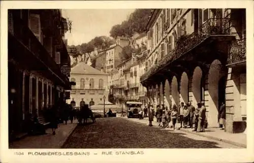 Ak Plombières les Bains Lothringen Vosges, Rue Stanislas