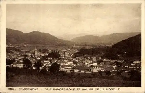 Ak Remiremont Lothringische Vogesen, Panorama, Moseltal