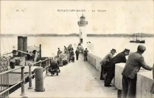 Ak Royan les Bains Charente Maritime, Leuchtturm