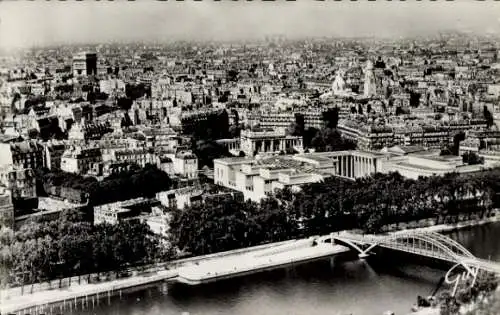 Ak Paris VII, Panoramablick vom Eiffelturm