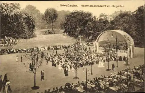 Ak Wiesbaden in Hessen, Nachmittagskonzert, Kurgarten
