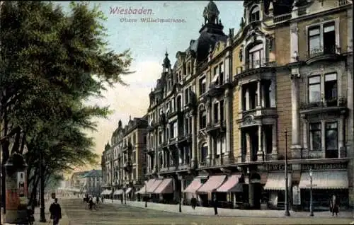 Ak Wiesbaden in Hessen, obere Wilhelmstraße