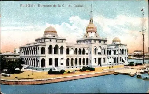 Ak Port Said Ägypten, Bureaux de la Cie du Canal