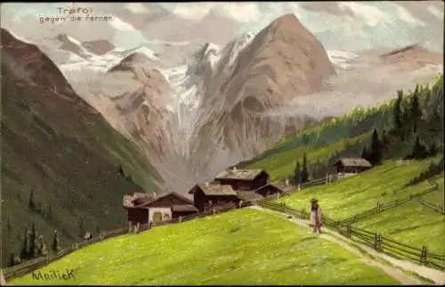 Künstler Litho Mailick, Trafoi Stilfs Stelvio Südtirol, Panorama, Ferner