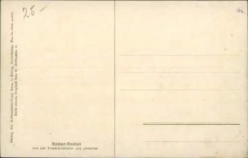 Künstler Ak Hoffmann, H., Baden Baden, von der Friedrichshöhe