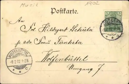 Ak Szene aus Lohengrin, Schwanenboot