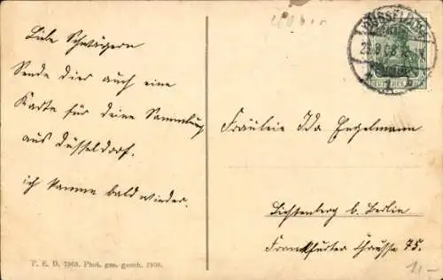 Ak Düsseldorf am Rhein, Rheinbrücke