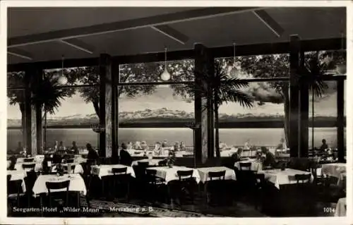 Ak Meersburg am Bodensee, Seegartenhotel Wilder Mann, Terrasse