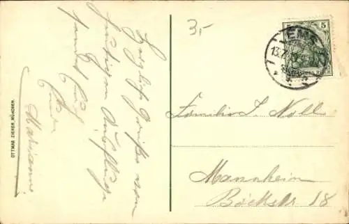 Ak Bad Ems an der Lahn, Benedetti-Stein, Laubengang