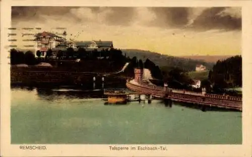 Ak Remscheid im Bergischen Land, Talsperre im Eschbach-Tal