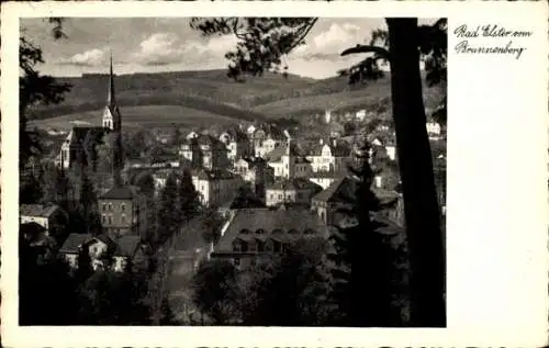 Ak Bad Elster im Vogtland, Panorama vom Brunnenberg