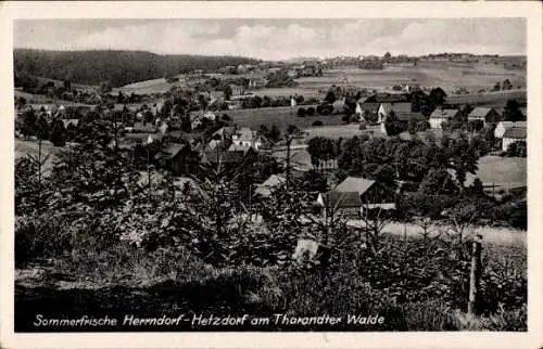 Ak Hetzdorf Halsbrücke in Sachsen, Panoramablick auf den Ort