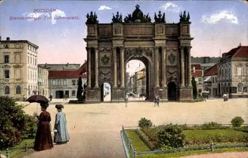 Ak Potsdam, Brandenburger Tor, Luisenplatz