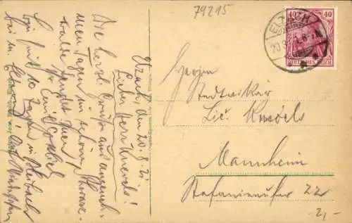 Ak Elzach im Schwarzwald, Panorama, Hörnleberg