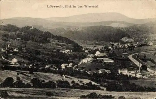 Ak Lörrach in Baden, Panorama, Wiesental