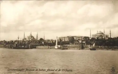 Ak Konstantinopel Istanbul Türkiye, Sultan Ahmed und Hagia Sophia Moschee