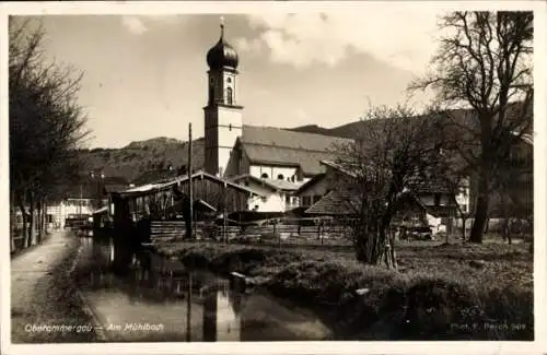 Ak Oberammergau in Oberbayern, Mühlbach