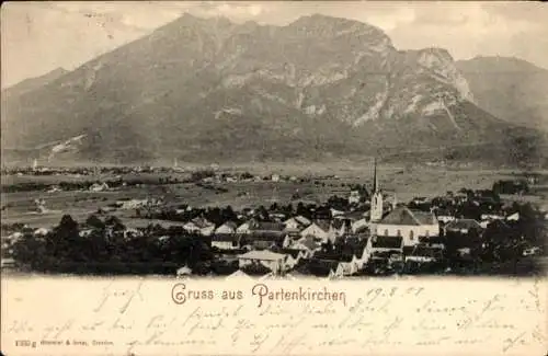 Ak Garmisch Partenkirchen in Oberbayern, Gesamtansicht