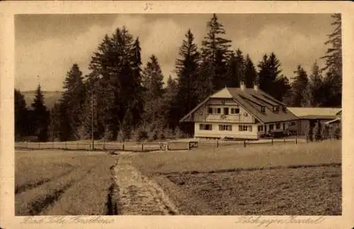 Ak Bad Tölz im Isartal Oberbayern, Forsthaus, Blick gegen Isartal