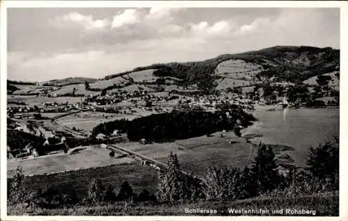 Ak Westenhofen Schliersee in Oberbayern, Gesamtansicht, Rohnberg