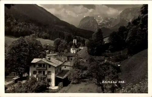 Ak Ramsau im Berchtesgadener Land Oberbayern, Teilansicht