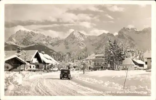 Ak Klais Krün Oberbayern, Winter