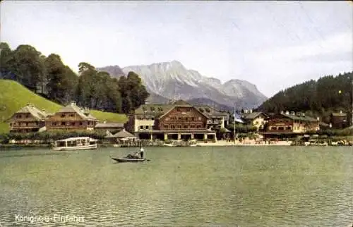 Ak Königsee Königssee Oberbayern, Einfahrt