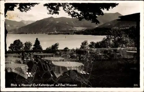 Ak Abwinkl Bad Wiessee in Oberbayern, Blick vom Herzoglichen Gut Kaltenbrunn