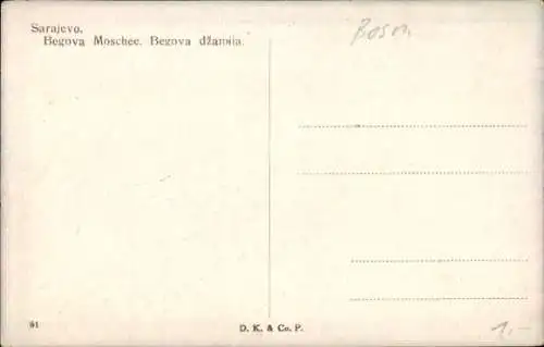 Ak Sarajevo Bosnien Herzegowina, Begova Moschee