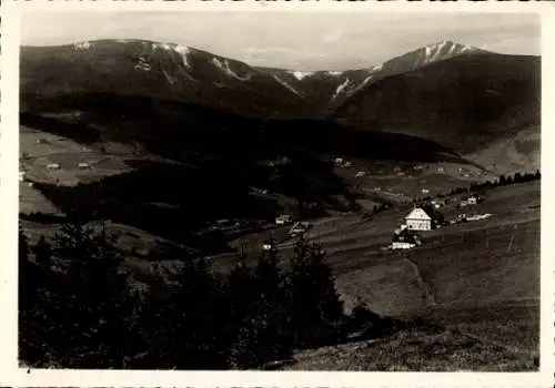 Ak Lučiny Bohnwiesbauden Region Königgrätz Tschechien, Panorama, Riesengebirgskamm