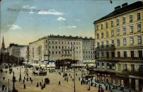 Ak Vídeň Wien Region Hochland, Blick auf den Platz