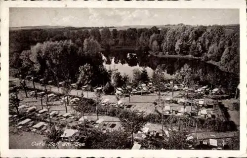 Ak Zell am See in Salzburg, Luftbild der Café Terrrasse