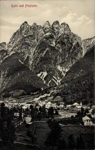 Ak Raibl Tarvisio Tarvis Friuli, Blick zum Fünfspitz