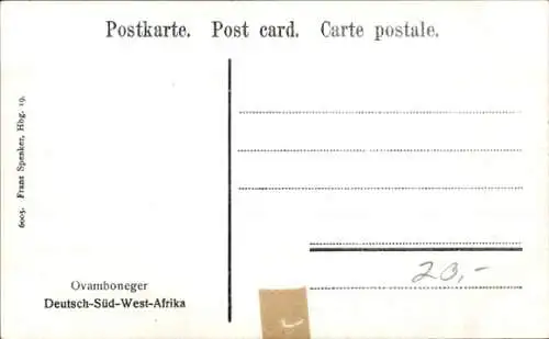 Ak Deutsch Südwest Afrika, Ovambo, Afrikaner, Gruppenportrait