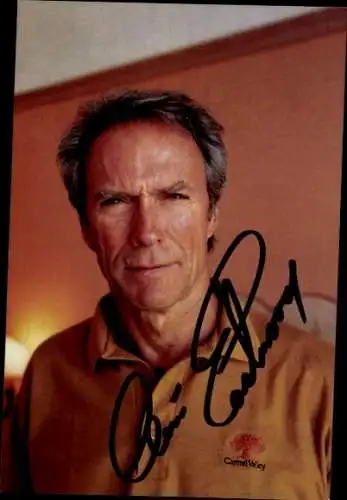 Ak Schauspieler Clint Eastwood, Portrait, Autogramm