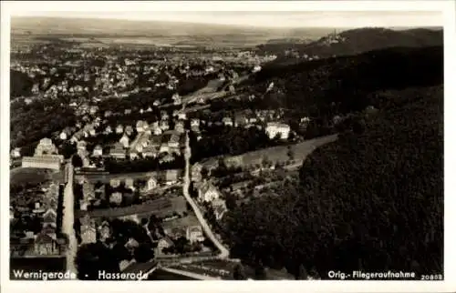 Ak Hasserode Wernigerode am Harz, Fliegeraufnahme