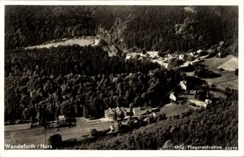 Ak Wendefurth Thale im Harz, Fliegeraufnahme