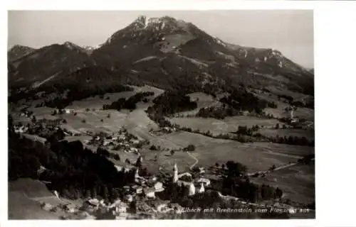 Ak Elbach Fischbachau in Oberbayern, Fliegeraufnahme, Breitenstein