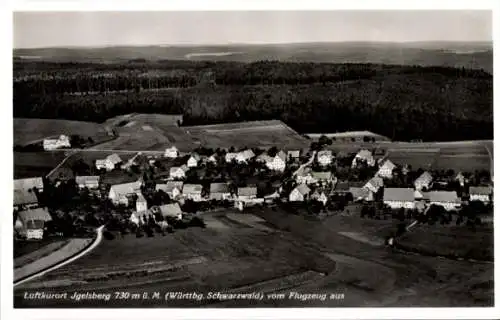 Ak Igelsberg Freudenstadt im Schwarzwald, Fliegeraufnahme