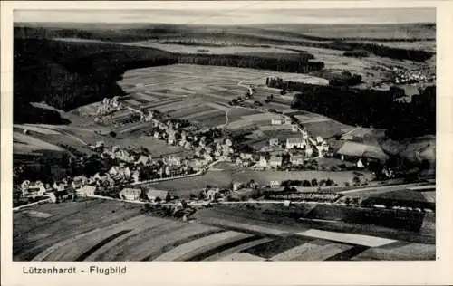 Ak Lützenhardt Waldachtal im Schwarzwald, Fliegeraufnahme