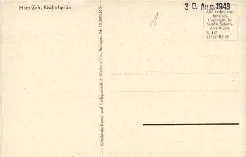 Ak Bischofsgrün im Fichtelgebirge, Fliegeraufnahme