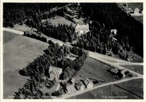 Ak Tanne Oberharz am Brocken, Fliegeraufnahme, Kinderheim, Kurheim