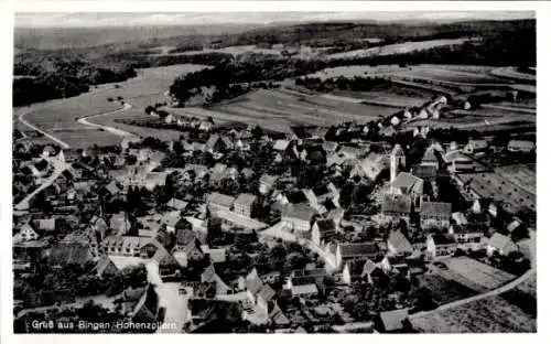 Ak Bingen Landkreis Sigmaringen, Fliegeraufnahme, Hohenzollern