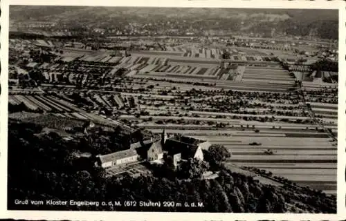 Ak Großheubach am Main Unterfranken, Kloster Engelberg, Fliegeraufnahme