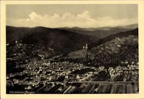 Ak Schriesheim an der Bergstraße, Fliegeraufnahme